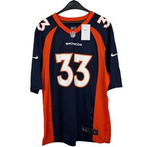 NEW Nike Denver Broncos Javonte Williams 33 On Field Game Jersey Mens XL Blue